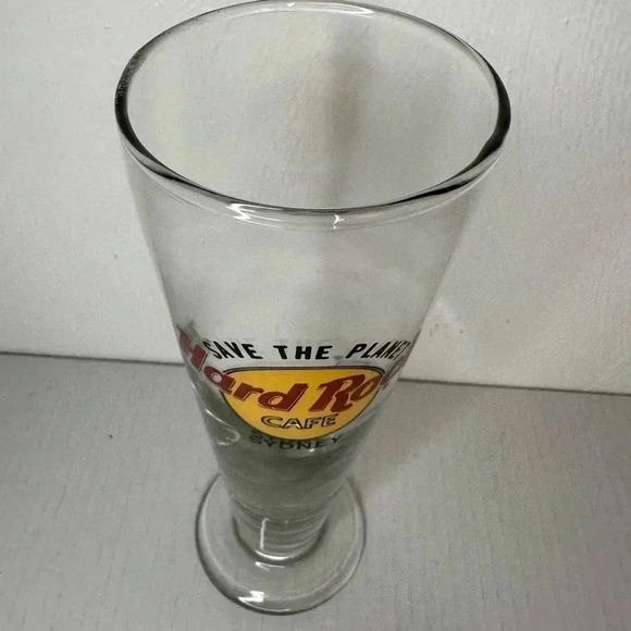 HARD ROCK CAFE PILSNER BEER GLASS SIDNEY-TALL Drink Vintage - Picture 5 of 6